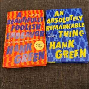 Signed Hank Green Novel Set